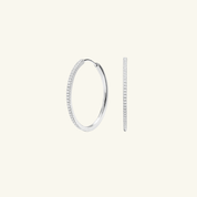 Pavé Moissanite Large Hoops