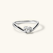 Moissanite Slim Dome Figure Ring