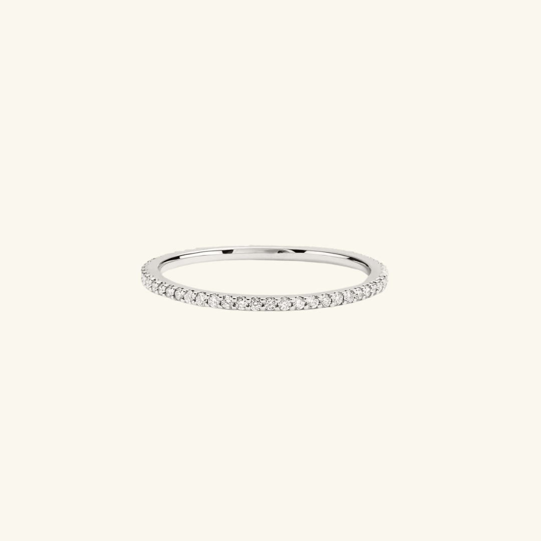 1.5mm Moissanite Slim Eternity Ring