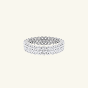 Triple Row Moissanite Eternity Ring - Women's Rings - Someone & HerOwn