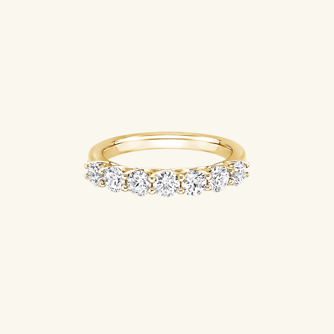 Bold Moissanite Half Eternity Ring