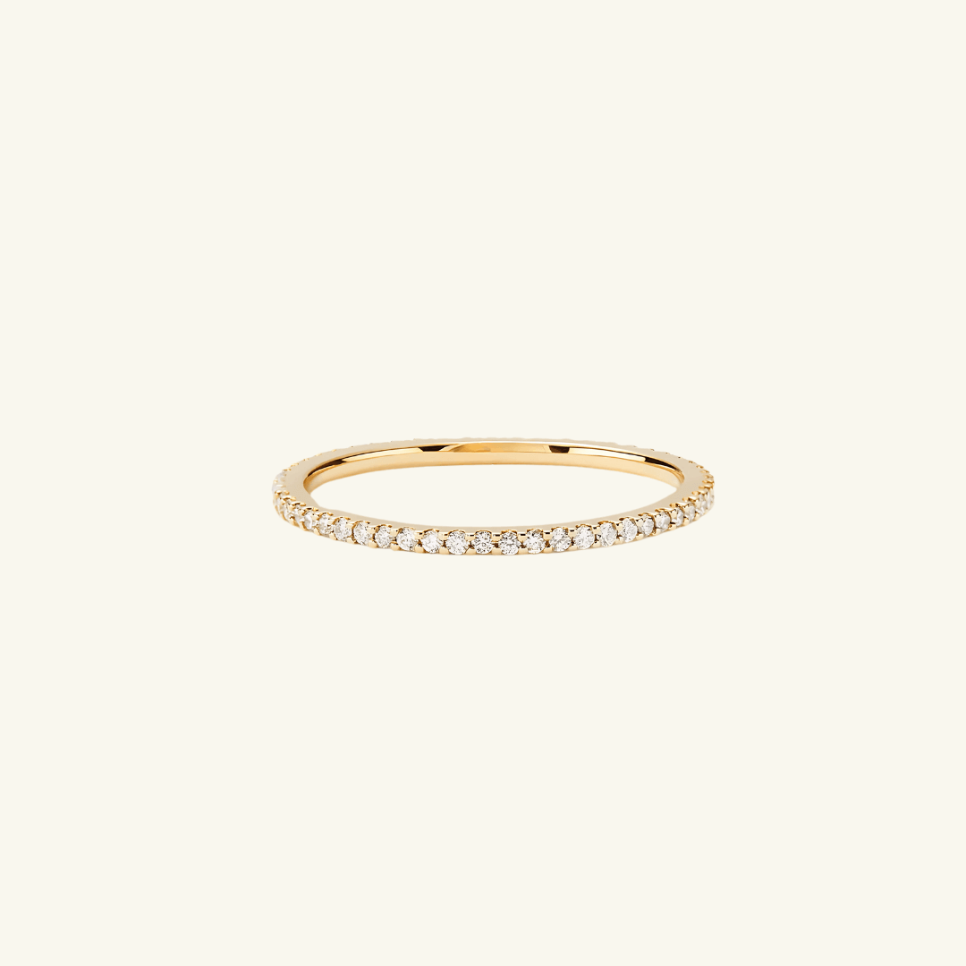 1.5mm Moissanite Slim Eternity Ring