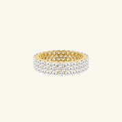 Triple Row Moissanite Eternity Ring - Women's Rings - Someone & HerOwn