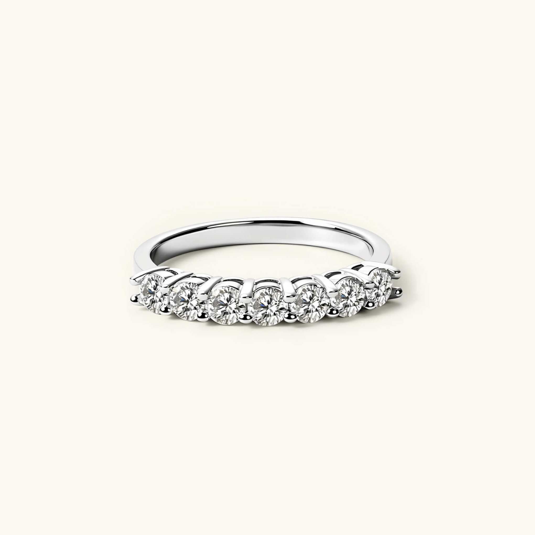 3mm Moissanite Half Eternity Ring