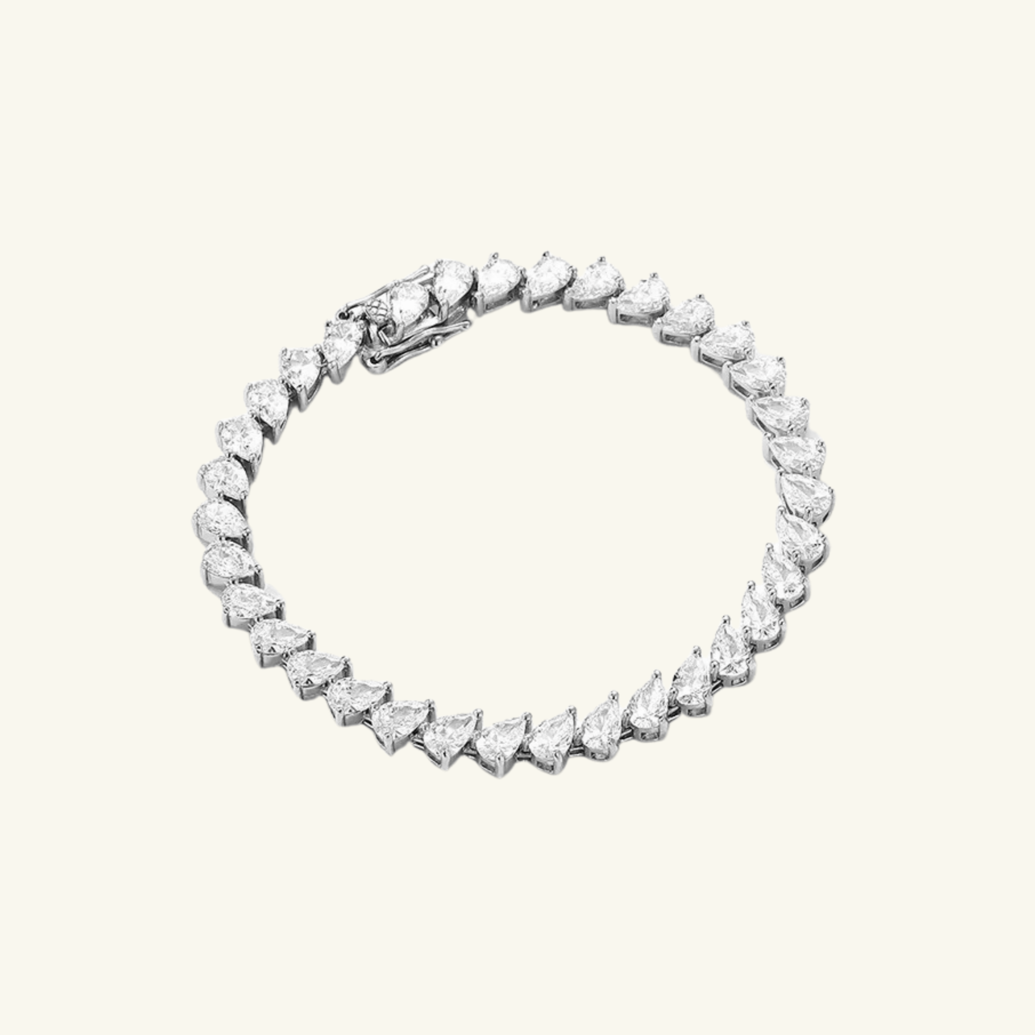 Pear Moissanite Tennis Bracelet
