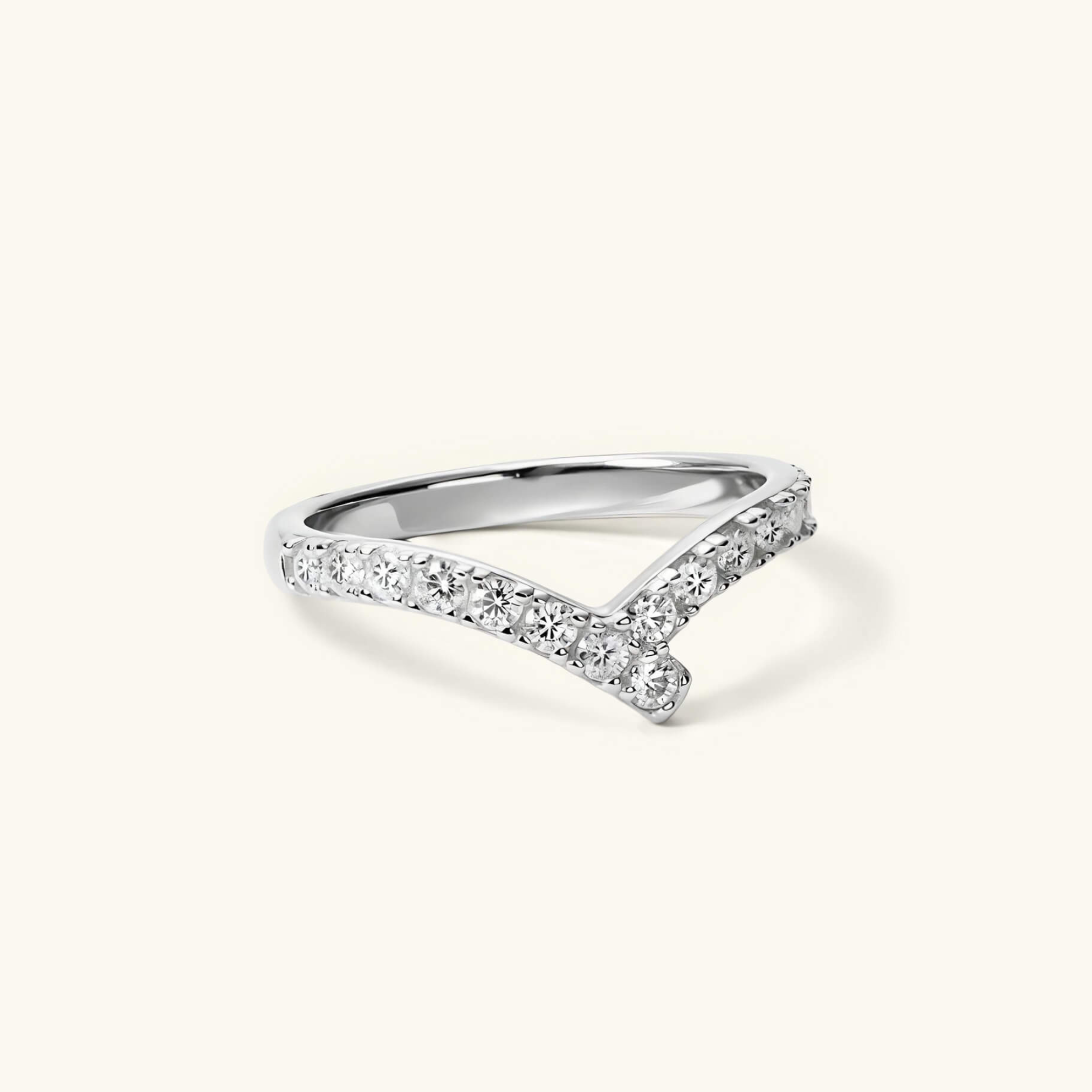 Moissanite Wave Ring