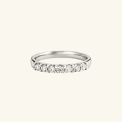 2.5mm Moissanite Half Eternity Ring