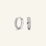 Bold Pavé Moissanite Small Hoops - Women's Earrings - Someone & HerOwn