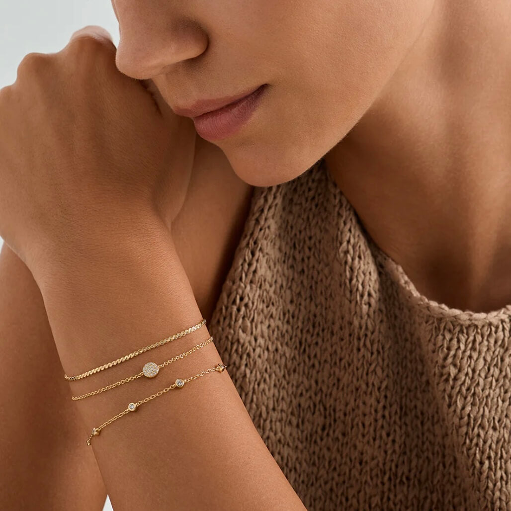 Multi Moissanite Station Bracelet