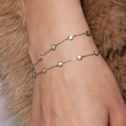 Multi Moissanite Station Bracelet