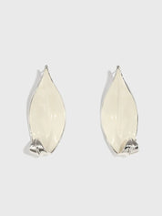 Enamel Leaf Figure Earrings