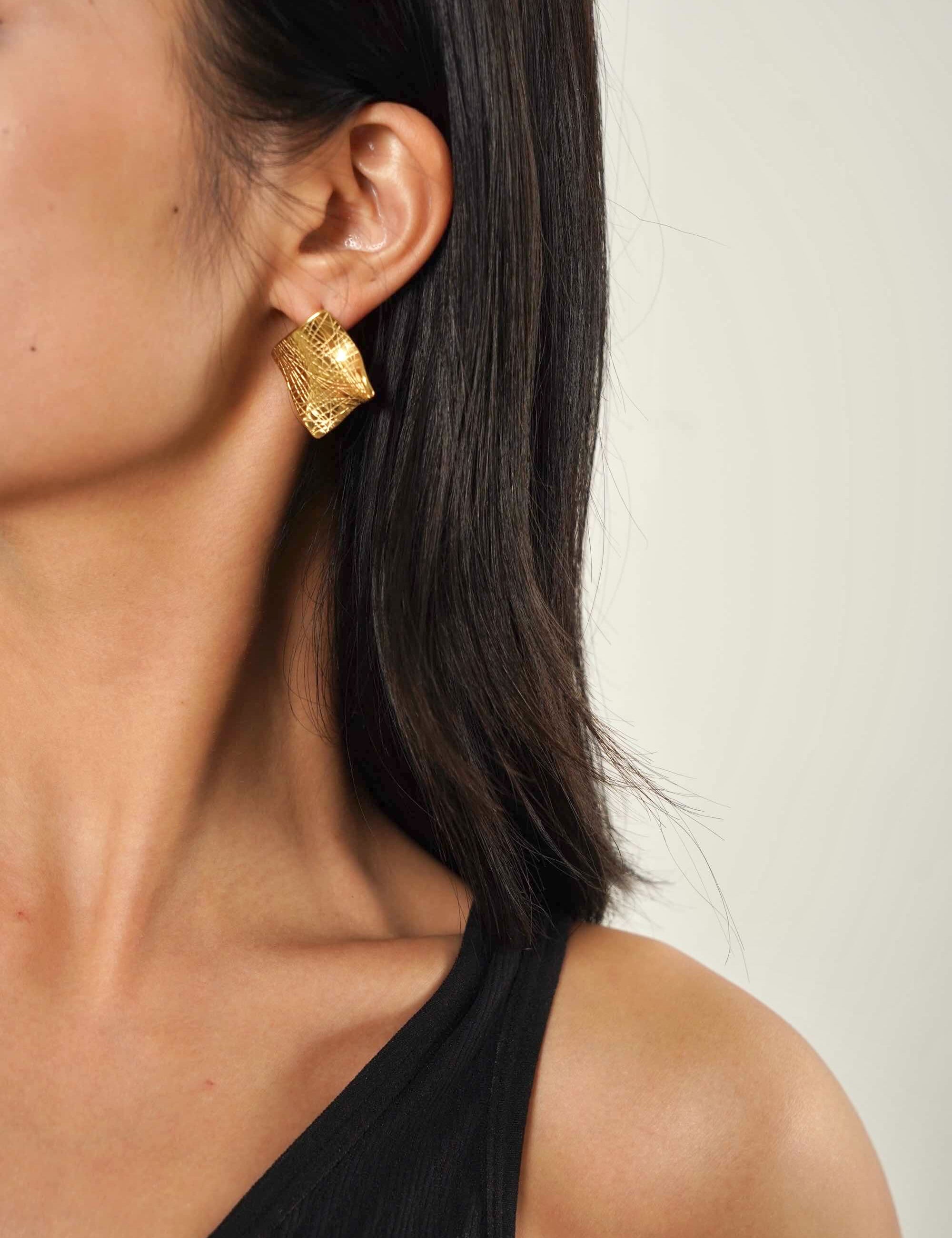 Textured Abstract Earrings - Women's Earrings - Someone & HerOwn