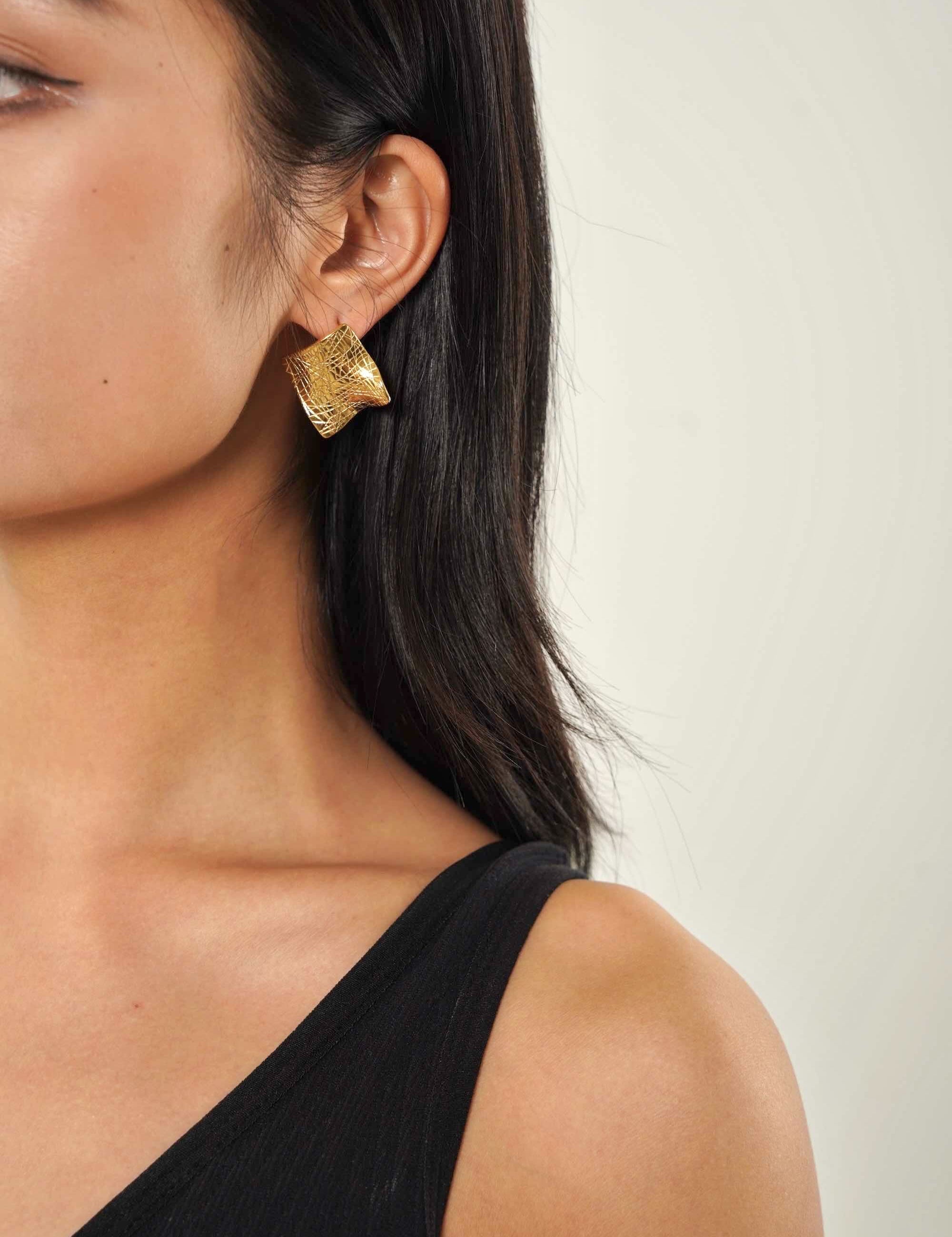 Textured Abstract Earrings - Women's Earrings - Someone & HerOwn