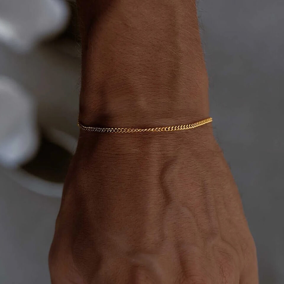 Minimal Chain Bracelet Men