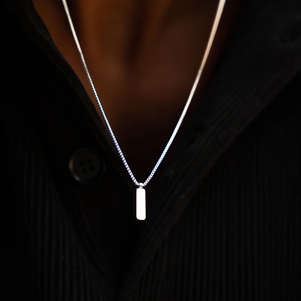 Box Chain Pendant Necklace Men