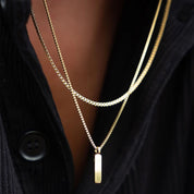 Box Chain Pendant Necklace Men