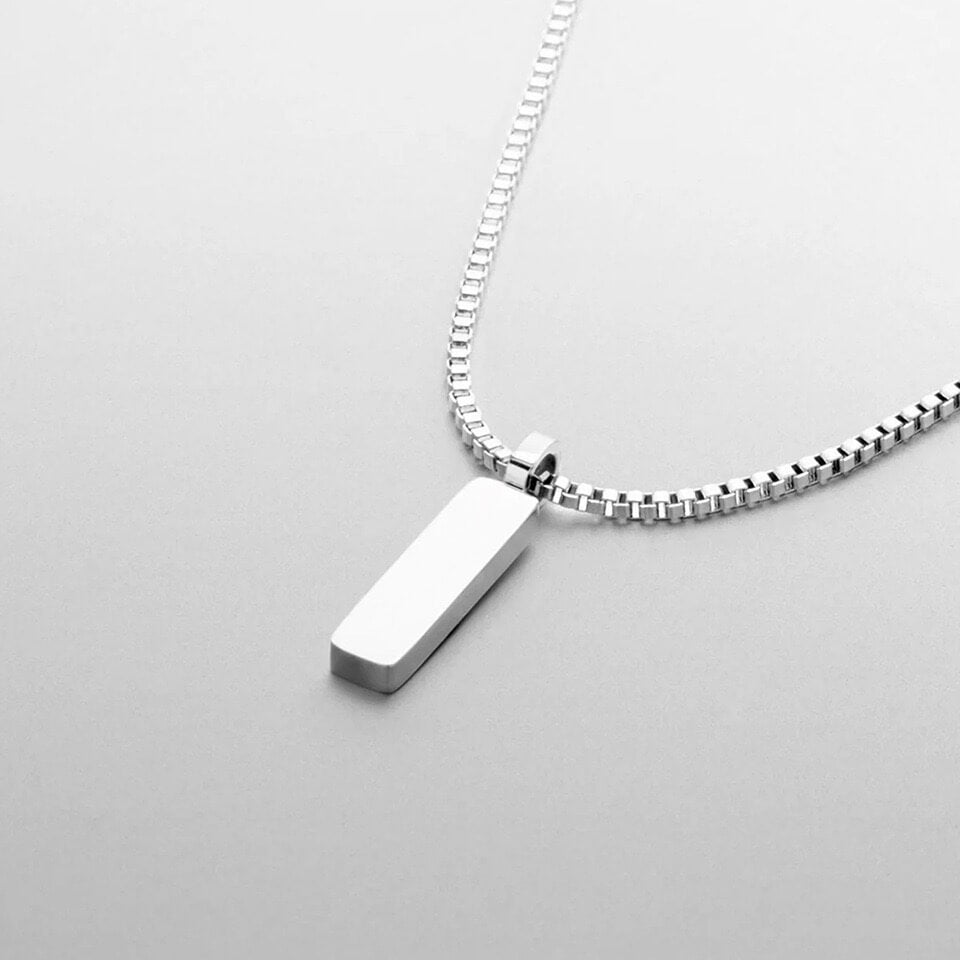 Box Chain Pendant Necklace Men