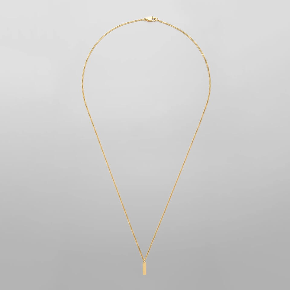 Minimal Chain Pendant Necklace Men