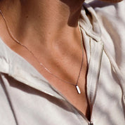 Minimal Chain Pendant Necklace Men