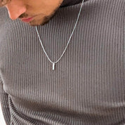 Wire Chain Pendant Necklace Men