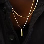 Wire Chain Pendant Necklace Men