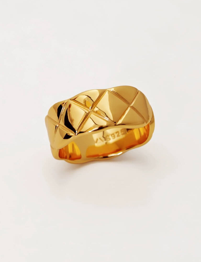 Gold Quilted Ring - Women's Rings - Someone & HerOwn