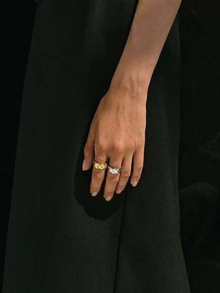 Gold Quilted Ring - Women's Rings - Someone & HerOwn