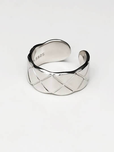 Silver Quilted Ring - Women's Rings - Someone & HerOwn