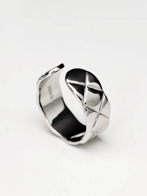 Silver Quilted Ring - Women's Rings - Someone & HerOwn