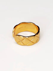 Gold Quilted Ring - Women's Rings - Someone & HerOwn