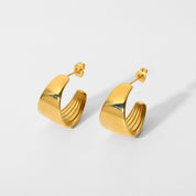 Chunky Gold Hoop Earrings