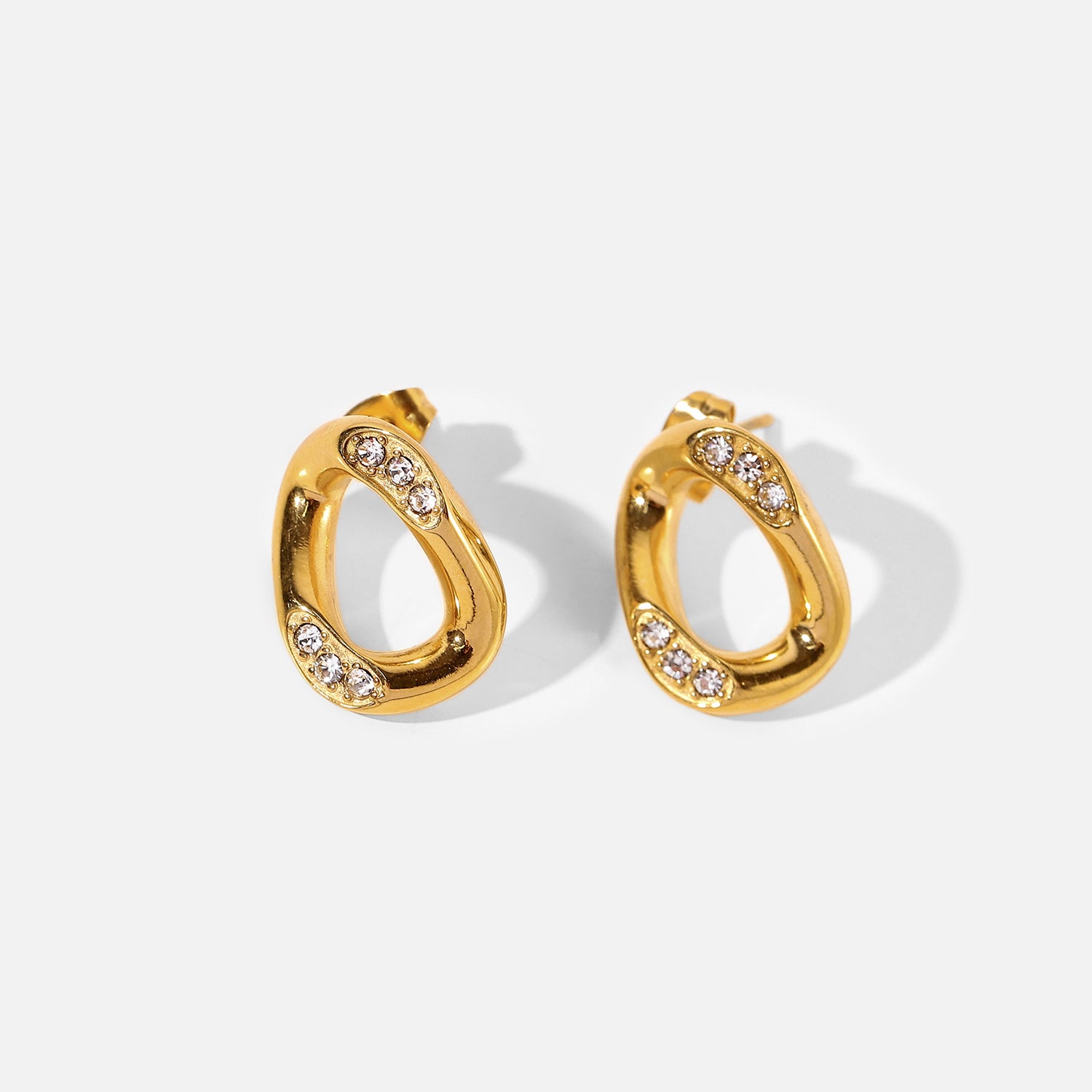 Gold Stud Hoops