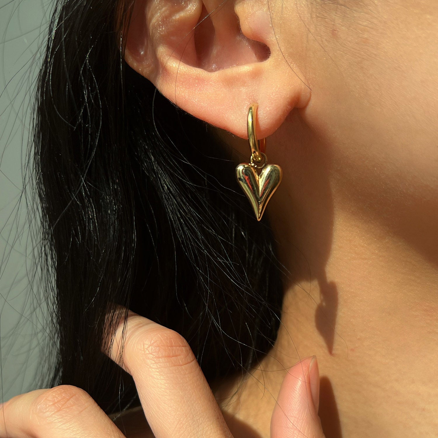 Heart Hoop Earrings