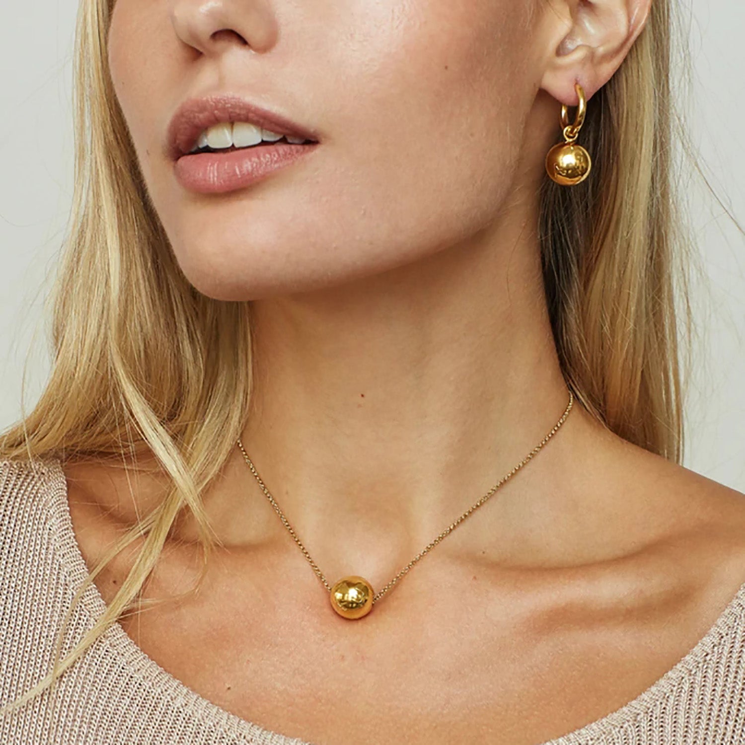 Gold Ball Hoops - Women&#39;s Earrings - Someone &amp; HerOwn