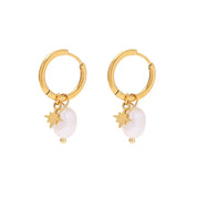 Pearl Drop Hoops