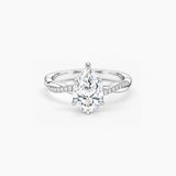Pear-Cut Moissanite Twisted Pavé Ring