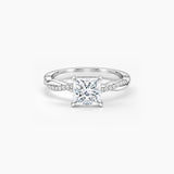 Princess-Cut Moissanite Twisted Pavé Ring