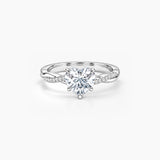 Heart-Cut Moissanite Twisted Pavé Ring