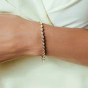 Bezel Pear Moissanite Tennis Bracelet