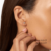 Round Moissanite Stud Earrings