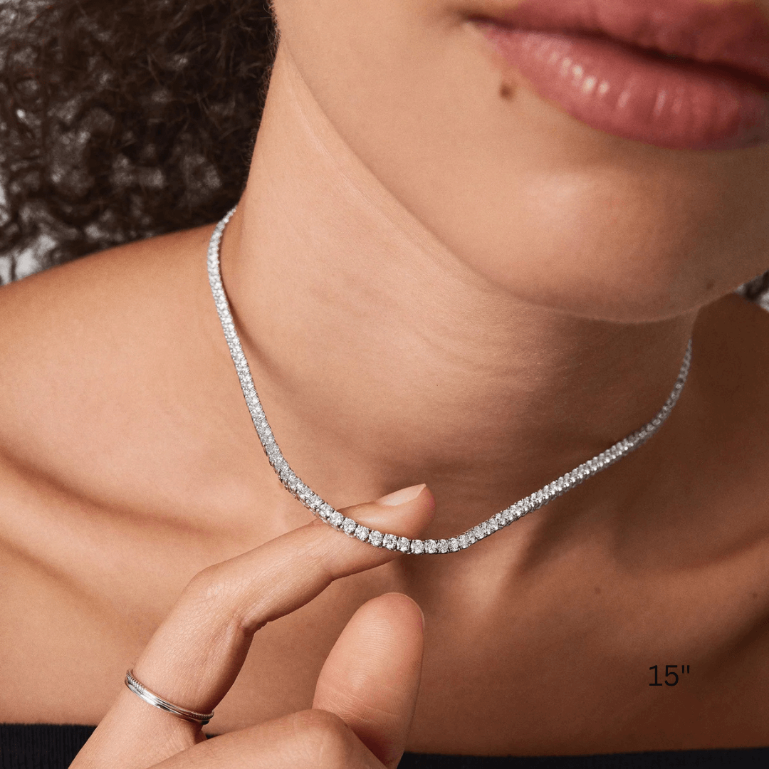 Moissanite Tennis Necklace 3mm