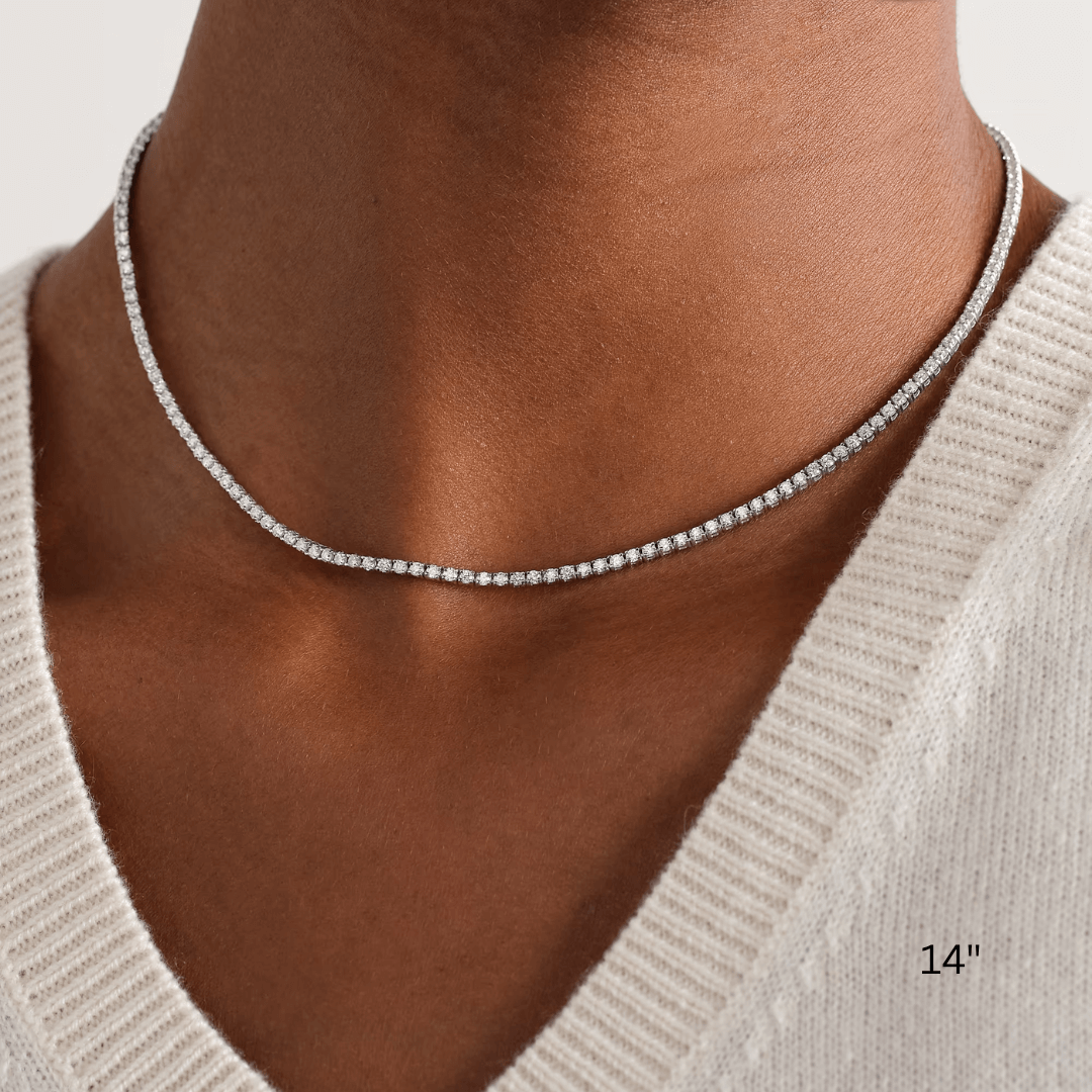 Moissanite Tennis Necklace 2mm