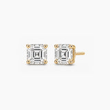 Asscher-Cut Lab-Grown Diamond Stud Earrings