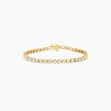 Asscher-Cut Moissanite Bezel Tennis Bracelet
