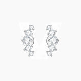 Curved Moissanite Stud Earrings