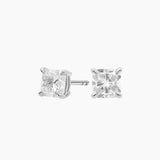 Cushion-Cut Moissanite Stud Earrings