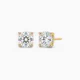 Cushion-Cut Moissanite Stud Earrings