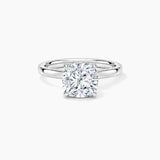 Cushion-Cut Moissanite Solitaire Ring
