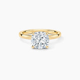 Cushion-Cut Moissanite Solitaire Ring