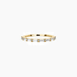 East-West Emerald-Cut Moissanite Half Eternity Ring
